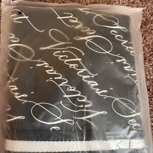NEW Victoria's Secret Black and White Script TOTE BAG